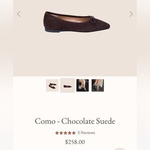 Suede chocolate brown a. Soliani como flats size 7.5